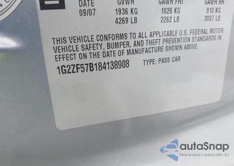 2008 Pontiac G6 Value Leader from USA, damaged, VIN 1G2ZF57B184138908